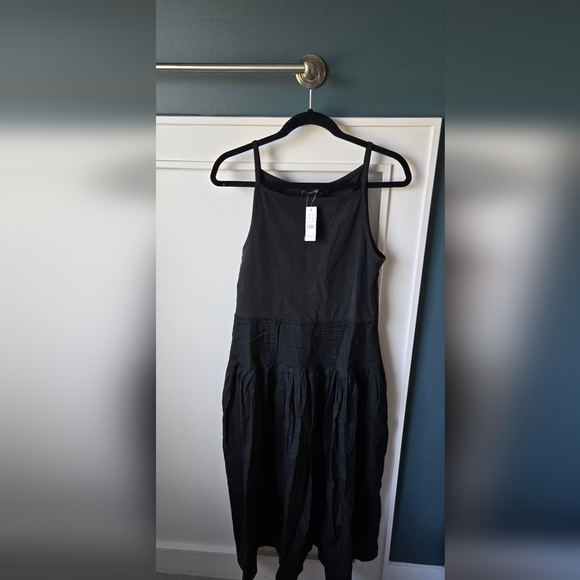 K. Crew Women's Pintuck mixy dress In Black - Picture 3 of 8